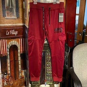 Aeropostale Men’s Sporty Red Joggers size medium NWT